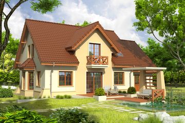  Projekt domu Andrzej G1 (WRC1882) - projekt domu parterowego z poddaszem - Zdjęcie 2