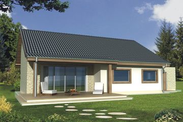  Projekt domu Antek 2C 2-garaże PS (WRD1943) - projekt domu parterowego - Zdjęcie 2