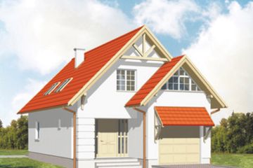  Projekt domu Chart (KSA1119) - projekt domu parterowego z poddaszem - Zdjęcie 2