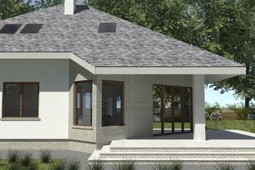  Projekt domu DJ 077 (WAM1042) - projekt domu parterowego z poddaszem - Zdjęcie 2