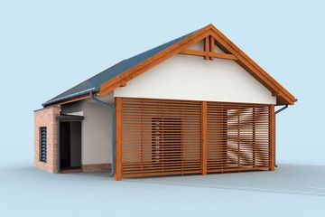  Projekt budynku gospodarczego G278 wiata garażowa (SLN1727) - projekt budynku parterowego - Zdjęcie 2