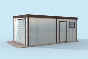  Projekt garażu GB13 projekt garażu blaszanego jednostanowiskowego (SLN1728) - projekt garażu parterowego - Zdjęcie 2