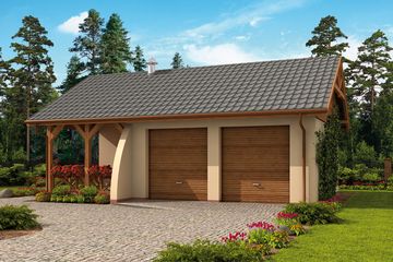  Projekt budynku gospodarczego G42 budynek gospodarczy (SLN1821) - projekt budynku parterowego - Zdjęcie 2