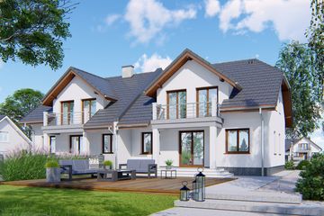  Projekt domu APS 107 (LUA1118) - projekt domu parterowego z poddaszem - Zdjęcie 2