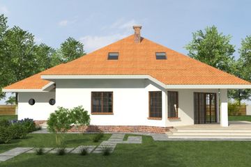  Projekt domu DJ 015 (WAM1013) - projekt domu parterowego z poddaszem - Zdjęcie 2