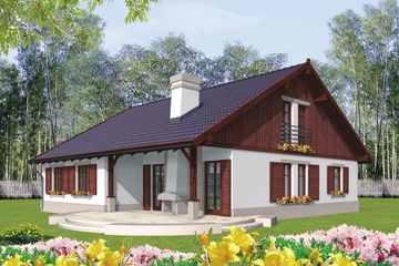  Projekt domu Klementynka G1 (WRC1564) - projekt domu parterowego - Zdjęcie 2