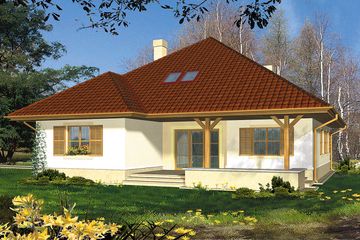  Projekt domu Gaja I (WRH1165) - projekt domu parterowego - Zdjęcie 2