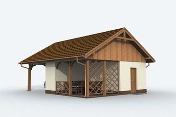  Projekt budynku gospodarczego G152 budynek gospodarczy (SLN1925) - projekt budynku parterowego - Zdjęcie 2