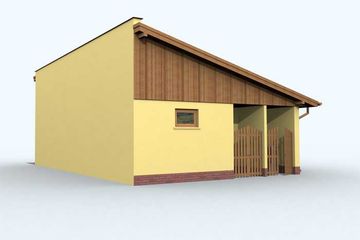  Projekt budynku gospodarczego G125 budynek gospodarczy (SLN1994) - projekt budynku parterowego - Zdjęcie 2