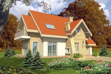  Projekt domu Kati G1 (WRC1594) - projekt domu parterowego z poddaszem - Zdjęcie 2