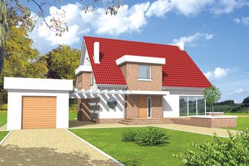  Projekt domu Jadwiga G1 (WRC1602) - projekt domu parterowego z poddaszem - Zdjęcie 2