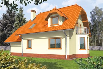  Projekt domu Gracja G1 (WRC1606) - projekt domu parterowego z poddaszem - Zdjęcie 2