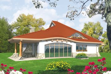  Projekt domu Gustaw G2 (WRC1612) - projekt domu parterowego z poddaszem - Zdjęcie 2