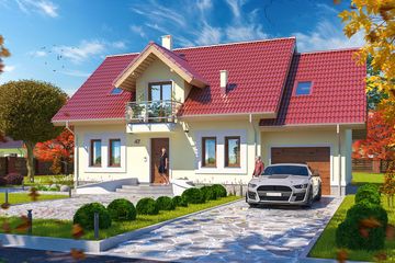  Projekt domu Bianka (WOE1037) - projekt domu parterowego z poddaszem - Zdjęcie 2