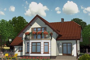  Projekt domu APS 115 (LUA1136) - projekt domu parterowego z poddaszem - Zdjęcie 2