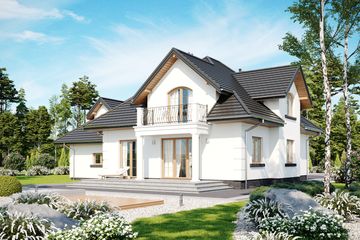  Projekt domu APS 119 (LUA1137) - projekt domu parterowego z poddaszem - Zdjęcie 2