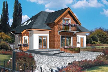  Projekt domu AB-038 (WOC1002) - projekt domu parterowego z poddaszem - Zdjęcie 2