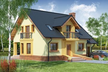  Projekt domu Persefona (WRW1032) - projekt domu parterowego z poddaszem - Zdjęcie 2