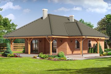  Projekt domu Sabinów 3 (KRP1280) - projekt domu parterowego - Zdjęcie 2