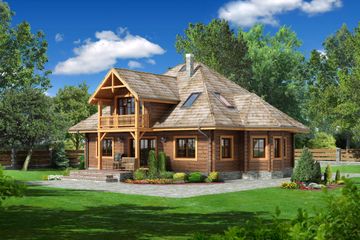  Projekt domu Zagórzyn (KRP1281) - projekt domu parterowego z poddaszem - Zdjęcie 2