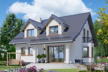  Projekt domu APS 191 (LUA1243) - projekt domu parterowego z poddaszem - Zdjęcie 2