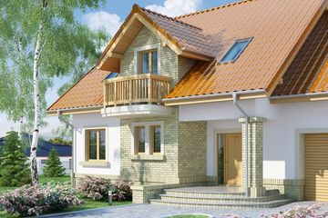  Projekt domu Bonita (WRW1158) - projekt domu parterowego z poddaszem - Zdjęcie 2