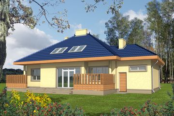  Projekt domu Dobrusia G1 (WRC1359) - projekt domu parterowego z poddaszem - Zdjęcie 2