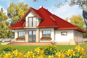  Projekt domu Orchidea G1 (WRC1172) - projekt domu parterowego z poddaszem - Zdjęcie 2