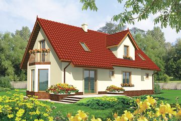  Projekt domu Megi G1 (z piwnicą) (WRC1021) - projekt domu parterowego z poddaszem - Zdjęcie 2