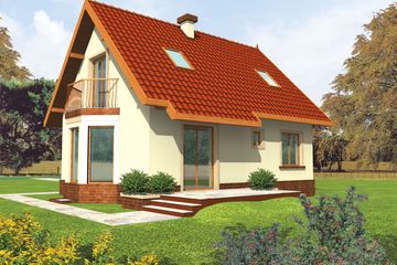  Projekt domu Megi (z piwnicą) (WRC1022) - projekt domu parterowego z poddaszem - Zdjęcie 2