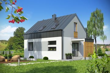  Projekt domu Eco 3 bez garażu [B] (WRF1467) - projekt domu parterowego z poddaszem - Zdjęcie 2