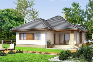  Projekt domu Szafran (WOF1033) - projekt domu parterowego - Zdjęcie 2