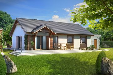  Projekt domu Filipek II z garażem 1-st. [A] (WRF1444) - projekt domu parterowego - Zdjęcie 2