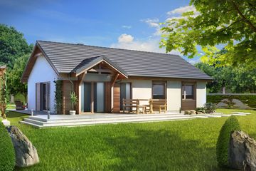  Projekt domu Filipek II bez garażu [B] (WRF1445) - projekt domu parterowego - Zdjęcie 2