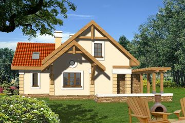  Projekt domu Bursztyn (WRN1000) - projekt domu parterowego z poddaszem - Zdjęcie 2