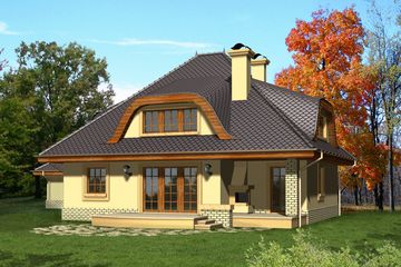  Projekt domu Diament (WRN1001) - projekt domu parterowego z poddaszem - Zdjęcie 2