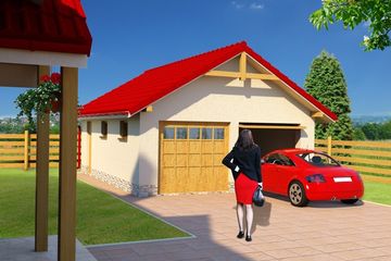  Projekt garażu G52 (KRN1020) - projekt garażu parterowego - Zdjęcie 2