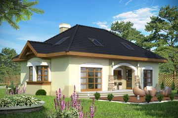  Projekt domu Amelia bez garażu [B] (WRF1033) - projekt domu parterowego z poddaszem - Zdjęcie 2