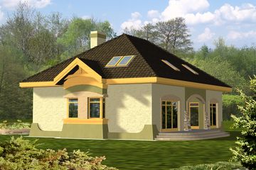  Projekt domu Amelia III bez garażu [B] (WRF1035) - projekt domu parterowego z poddaszem - Zdjęcie 2