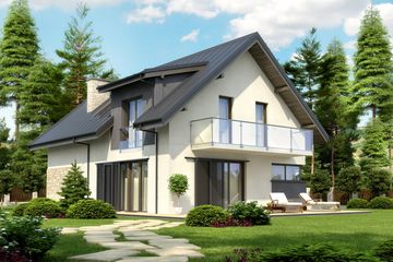  Projekt domu Aosta (KRH1317) - projekt domu parterowego z poddaszem - Zdjęcie 2