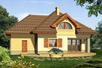  Projekt domu Mokka (WRN1139) - projekt domu parterowego z poddaszem - Zdjęcie 2