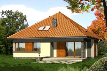  Projekt domu Abstrakcja (WRN1148) - projekt domu parterowego z poddaszem - Zdjęcie 2