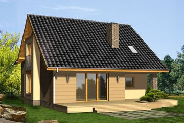  Projekt domu Pasjans (WRN1151) - projekt domu parterowego z poddaszem - Zdjęcie 2