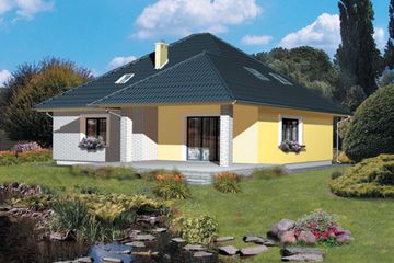  Projekt domu AB-006 (WOC1009) - projekt domu parterowego z poddaszem - Zdjęcie 2