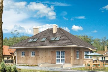  Projekt domu Huragan dr-S (BSA1327) - projekt domu parterowego z poddaszem - Zdjęcie 2