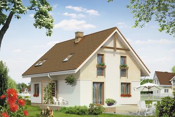  Projekt domu Sójka 2 (BSA1328) - projekt domu parterowego z poddaszem - Zdjęcie 2