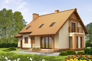  Projekt domu Tofi (WOF1001) - projekt domu parterowego z poddaszem - Zdjęcie 2