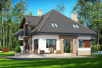  Projekt domu Opałek II N 2G (BSB1079) - projekt domu parterowego z poddaszem - Zdjęcie 2