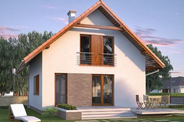  Projekt domu Jagoda (BSA1880) - projekt domu parterowego z poddaszem - Zdjęcie 2