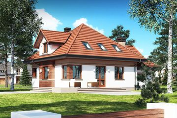  Projekt domu Rumcajs N (BSB1081) - projekt domu parterowego z poddaszem - Zdjęcie 2